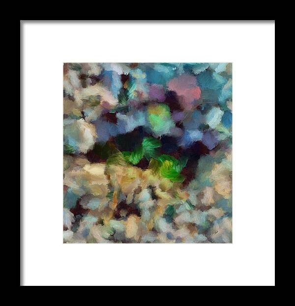 Abstract Framed Print featuring the mixed media Abstract Petals by Christopher Reed