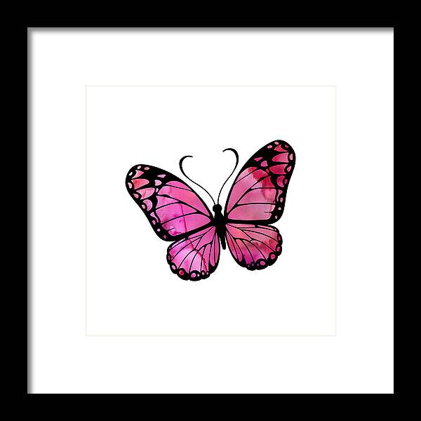 Abstract Pink Butterfly Painting Painting by Bridget Zoltek - Fine