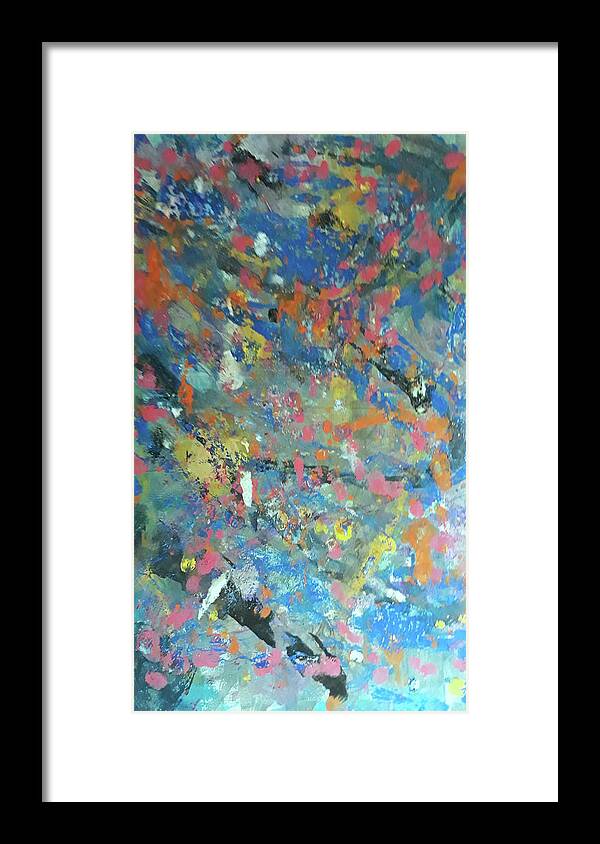 Abstract Framed Print featuring the painting Abstract Pop by Cathy Anderson
