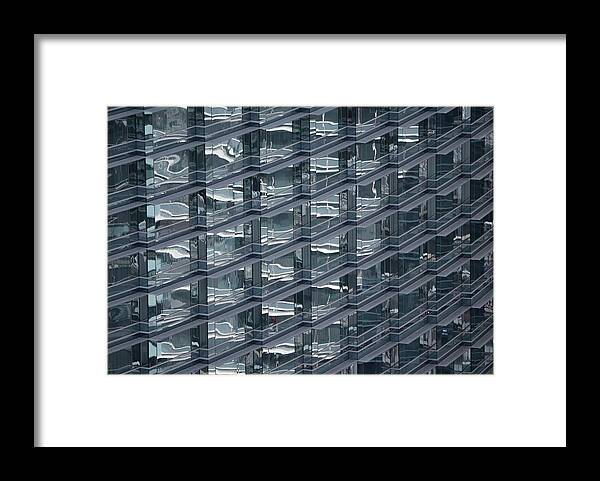 Aria Framed Print featuring the photograph Abstract Reflections in the Modern Architecture of the ARIA Hotel Casino Tower Las Vegas by Shawn O'Brien