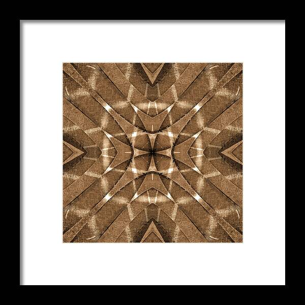 Sepia Tone Framed Print featuring the photograph Abstract Stairs 12 by Mike McGlothlen