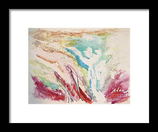 Abstract Framed Print featuring the painting Abstract Study 1 by Felipe Adan Lerma