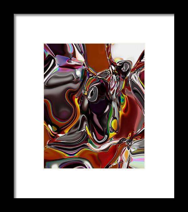 Abstract Framed Print featuring the digital art Abstract The tasty pith searches minimalism. by Martin Stark