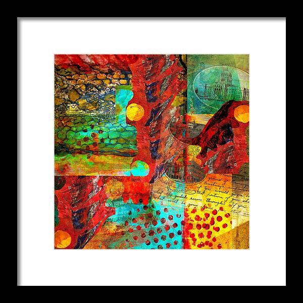 Abstract Framed Print featuring the digital art Abstract with a little of the past by Sandra Selle Rodriguez