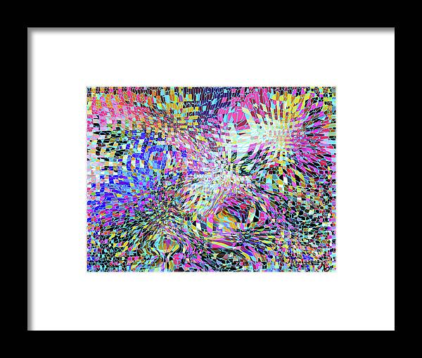 Digital Photo Framed Print featuring the digital art Abstraction with Ribbons by Mariarosa Rockefeller
