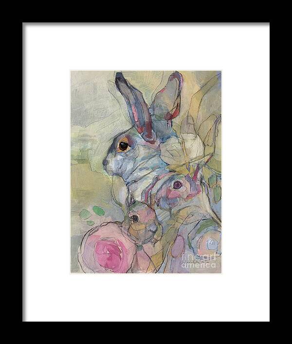 Rabbit Framed Print featuring the painting Abundance by Kimberly Santini