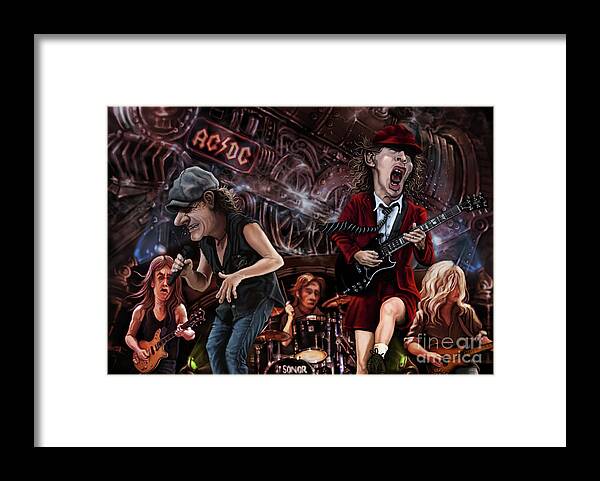 Ac/dc Framed Print featuring the digital art Ac/dc by Andre Koekemoer