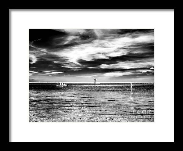 Across The Bay Framed Print featuring the photograph Across the Bay at Long Beach Island by John Rizzuto