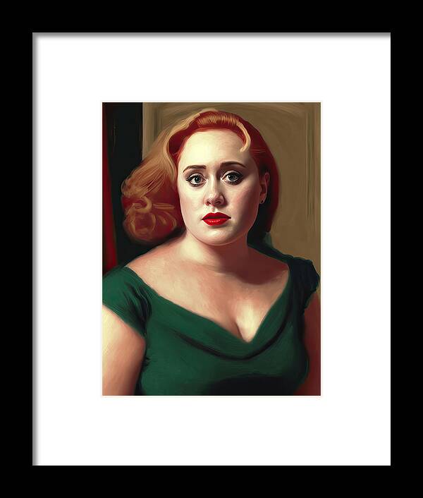 Adele Framed Print featuring the painting Adele by My Head Cinema