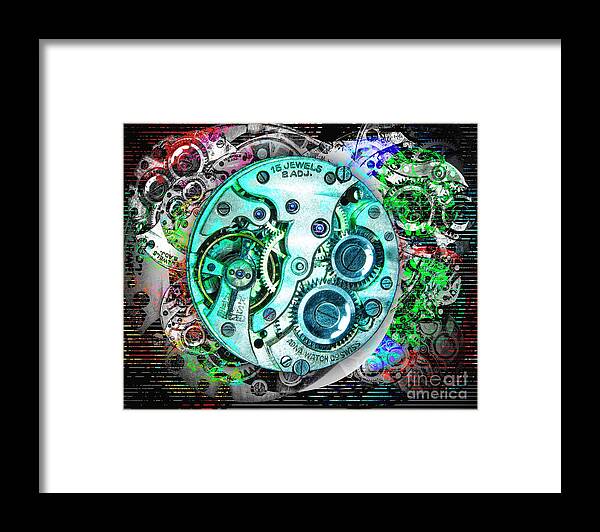 Digital Framed Print featuring the digital art Adna Watch Co - 15 Jewel 2 Adj. by Anthony Ellis