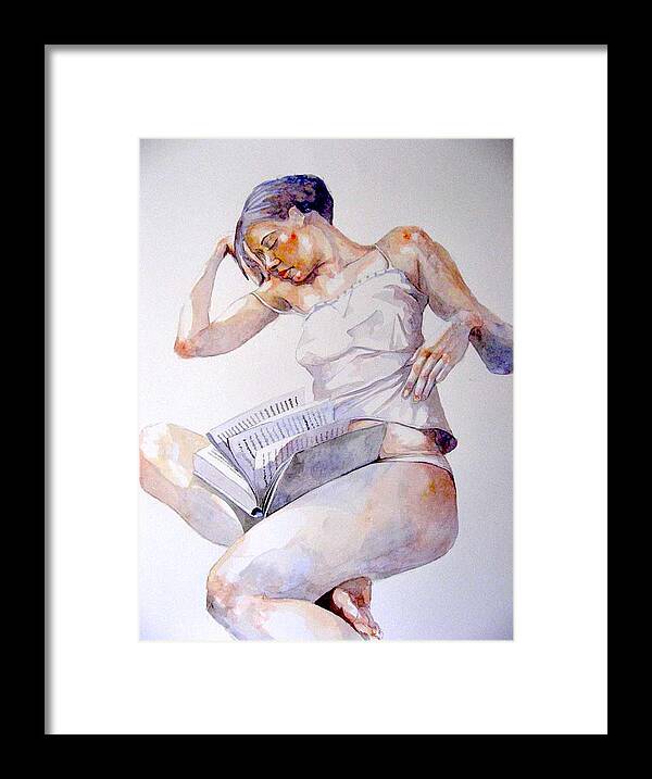 Underwear Framed Print featuring the painting Adriana by Ray Agius