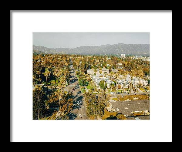Outdoors Framed Print featuring the photograph Aerial View of Pasadena, California by Ryan Herron