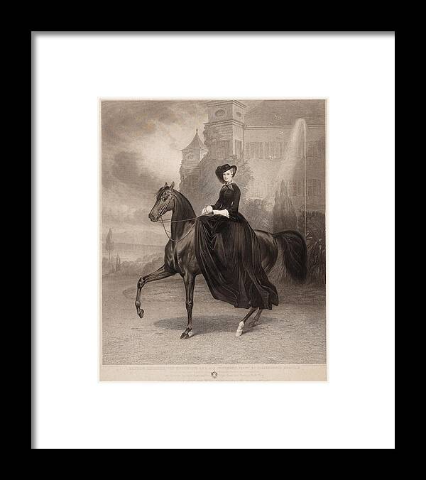 Background Framed Print featuring the painting after Carl Piloty and Franz Adam Empress Elisabeth of Austria as princess bride in Possenhofen, Wick by MotionAge Designs