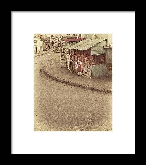 Street Scene Framed Print featuring the photograph After School Treat by M Kathleen Warren