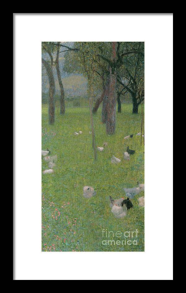 Klimt Framed Print featuring the painting After the rain, 1899 by Klimt by Gustav Klimt