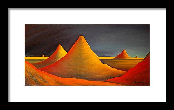 Orange Framed Print featuring the painting After the Rain by Franci Hepburn