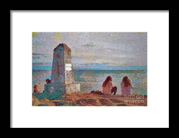 Lopez Island Framed Print featuring the photograph Afternoon at the Lopez Monument by Sea Change Vibes