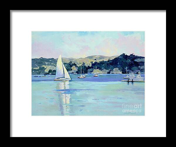 Sail Boat Framed Print featuring the painting Afternoon Sail, Sausalito by John McCormick