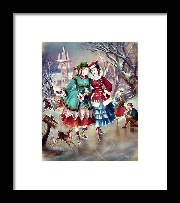 Victorian Framed Print featuring the digital art Afternoon Skate by Pennie McCracken