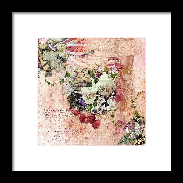 British Framed Print featuring the mixed media Afternoon Tea by Nicky Jameson