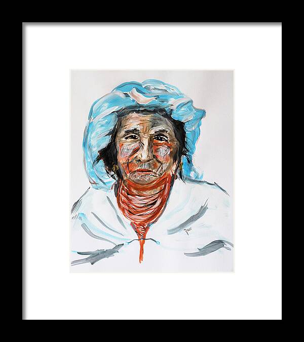Woman Framed Print featuring the painting Ageless Beauty by Mark Ross