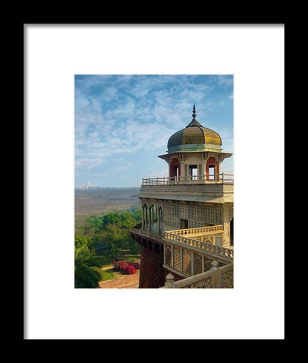 Agra Fort Framed Print featuring the photograph Agra Fort Saman Burj by Christine Ley