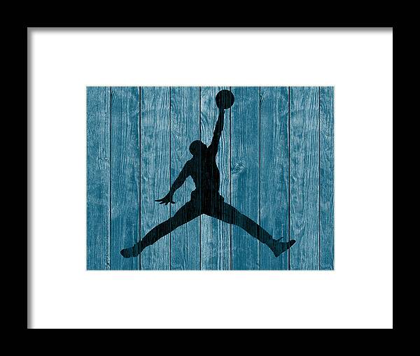 Michael Jordan Framed Print featuring the mixed media Air Jordan w1 by Brian Reaves