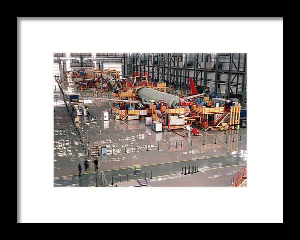 Tianjin Framed Print featuring the photograph Aircraft assembly line by Xenotar