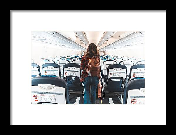 Empty Framed Print featuring the photograph Airplane interior by MesquitaFMS
