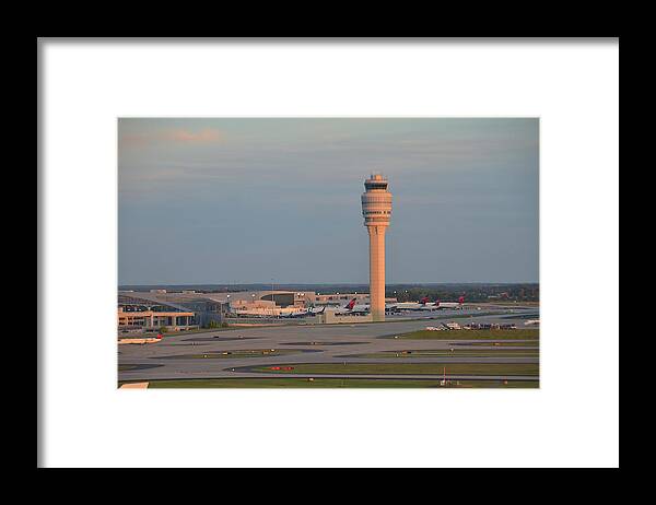 Airport Framed Print featuring the photograph Airport tower by Dmdcreative Photography