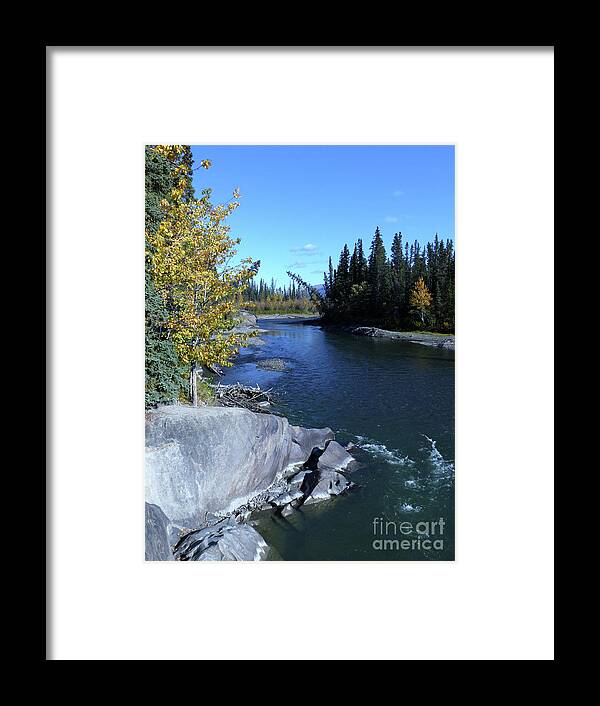 Aishihik River Framed Print featuring the photograph Aishihik River - Yukon by Phil Banks