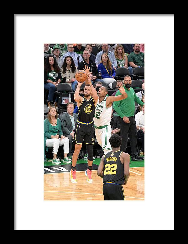 Playoffs Framed Print featuring the photograph Al Horford and Stephen Curry by Annette Grant