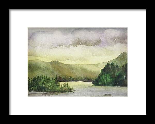 Bay In Alaska Framed Print featuring the painting Alaska Bay by Martha Lancaster