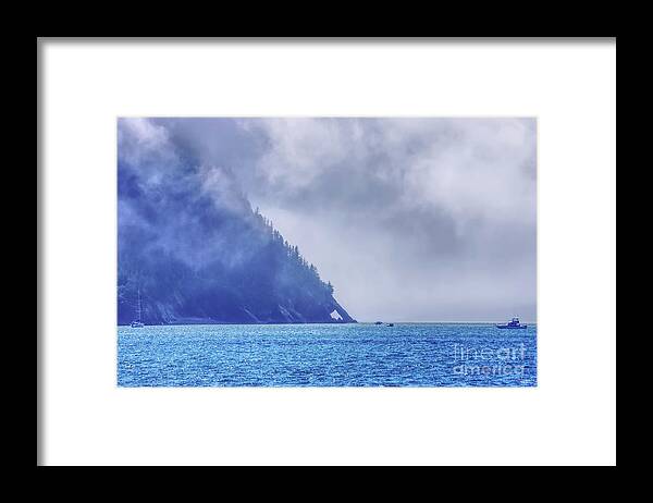 Alaska Framed Print featuring the photograph Alaska Blue Rock Formation by Jennifer White