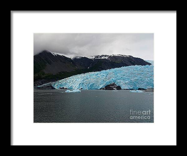Glacier Framed Print featuring the photograph Alaska glacier along the Kenai Fjord by L Bosco