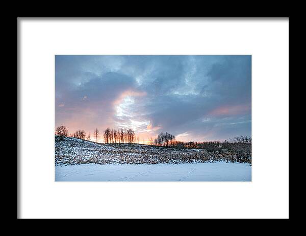 Winter Framed Print featuring the photograph Alberta winter dawn by Karen Rispin