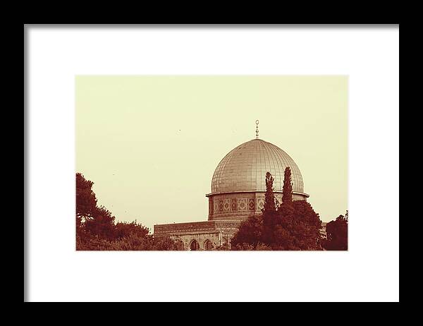Albumen Print Of Amazing Mosques Around The World - 040 Framed Print featuring the painting Albumen Print of Amazing Mosques around the world - 040, Woodburytype by Artistic Rifki