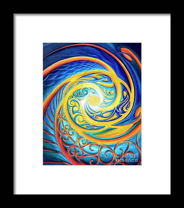 Abstract Framed Print featuring the painting Alchemy by Cory Lind
