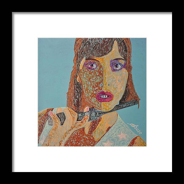 Aldous Harding Framed Print featuring the painting Aldous Harding original painting by Sol Luckman