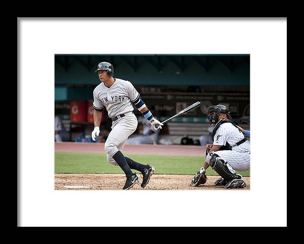 American League Baseball Framed Print featuring the photograph Alex Rodriguez by Ronald C. Modra/sports Imagery