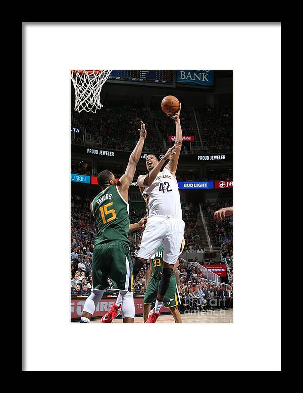 Nba Pro Basketball Framed Print featuring the photograph Alexis Ajinca by Melissa Majchrzak