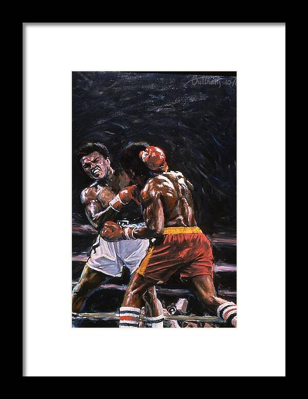  Framed Print featuring the painting Ali - Spinks by David Buttram