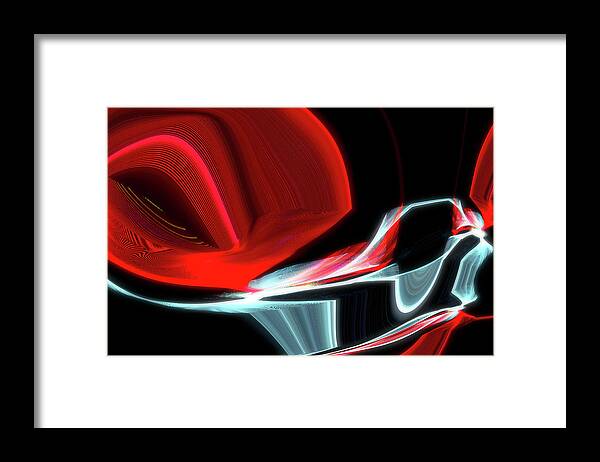 Abstract Framed Print featuring the digital art Alien Eye by Debra Kewley