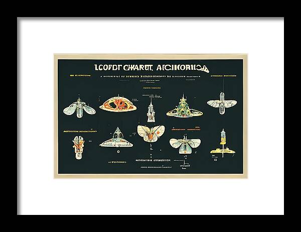 Alien Framed Print featuring the digital art Alien Insects #8 by Nickleen Mosher