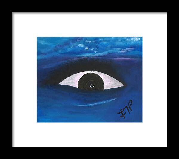 Eye Framed Print featuring the painting All About Emotions by Esoteric Gardens KN