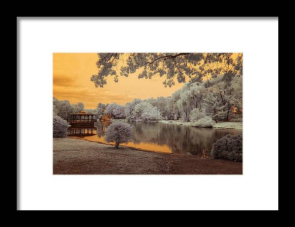 Coopers Pond Framed Print featuring the photograph All is Calm at Coopers Pond by Penny Polakoff