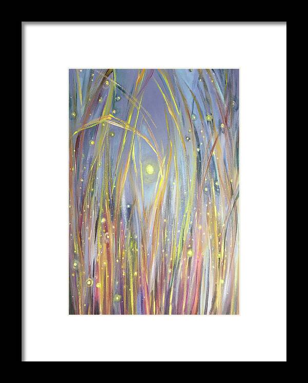 Painting Framed Print featuring the painting All that Glimmers by Barbara Hranilovich