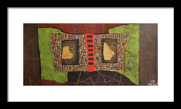 African Art Framed Print featuring the painting All The Boxes Checked by Michael Nene