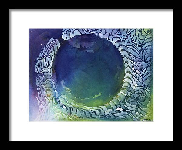 Watercolour Framed Print featuring the painting All These Dreams Just Another Night by Petra Rau