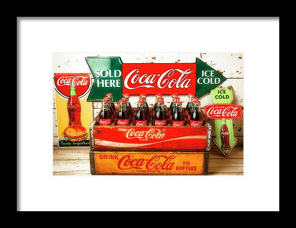 Coca Framed Print featuring the photograph All Things Coca Cola by Garry Gay